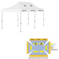 10' x 20' White Rigid Pop-Up Tent Kit, Full-Color, Dynamic Adhesion (5 Locations)